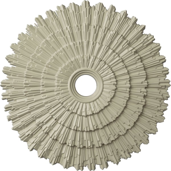 Ekena Millwork Eryn Ceiling Medallion (Fits Canopies up to 4"), 24 3/4"OD x 3 1/4"ID x 1 7/8"P, Clear Yellow CM24ENCYF - main